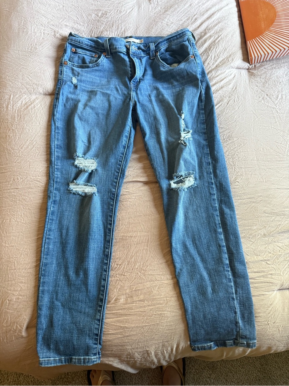Women's Levi's Blue Distressed Jeans